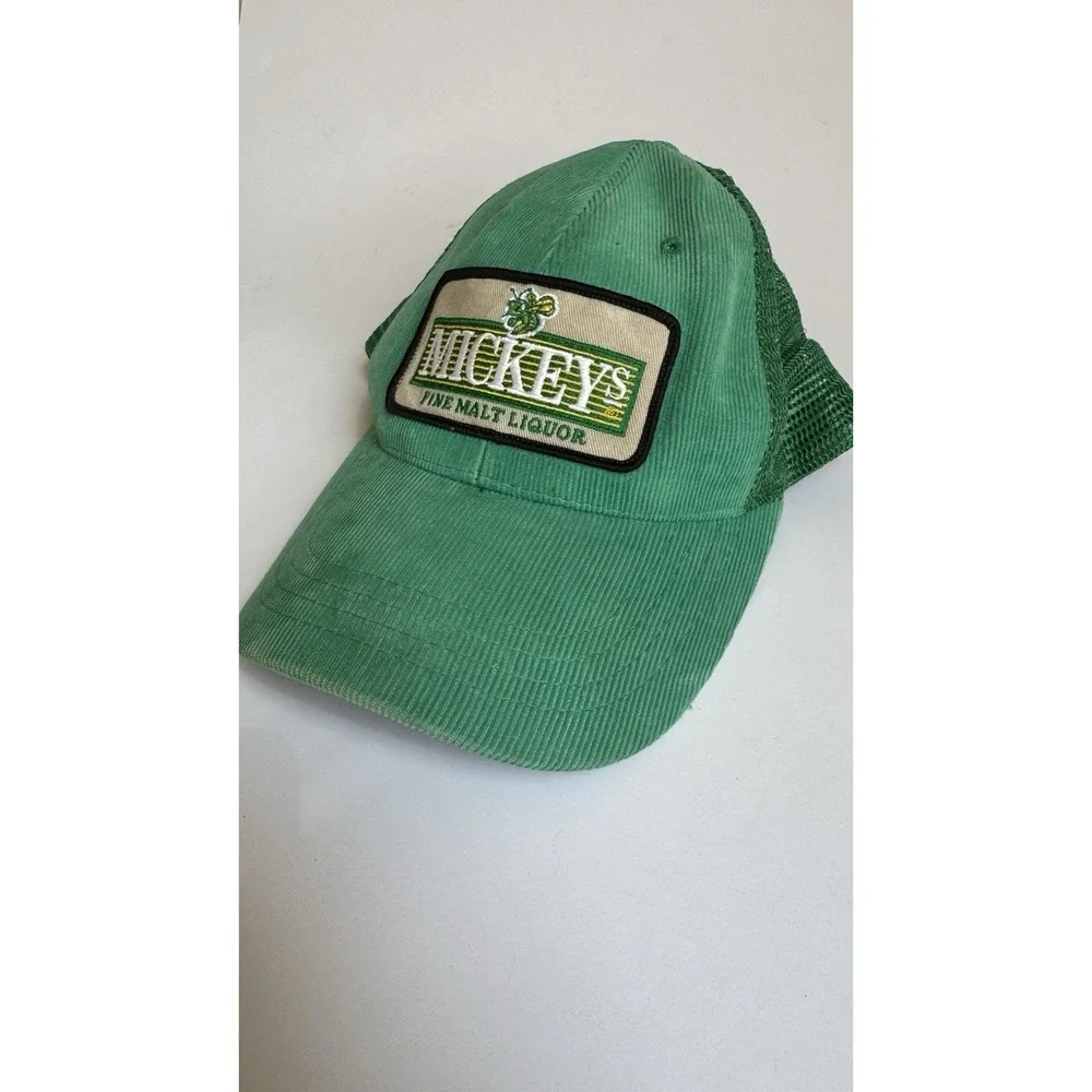 Mickeys Fine Malt Liquor Green Adjustable Hat One Size Fits Most